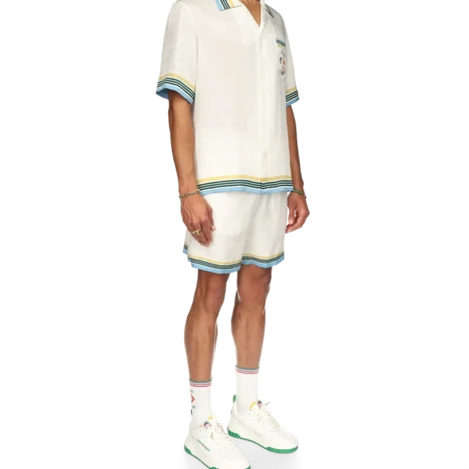 Casa Way kortärmad silkesskjorta