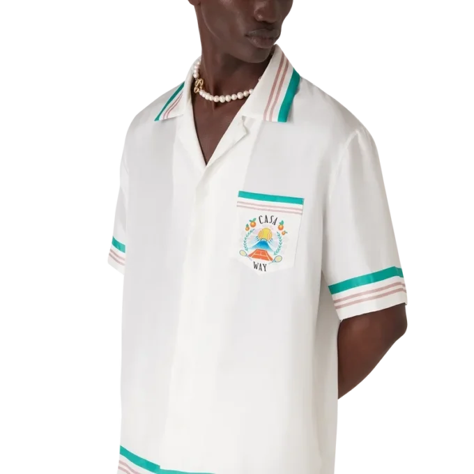 Casa Way kortärmad silkesskjorta Casa Way kortärmad silkesskjorta