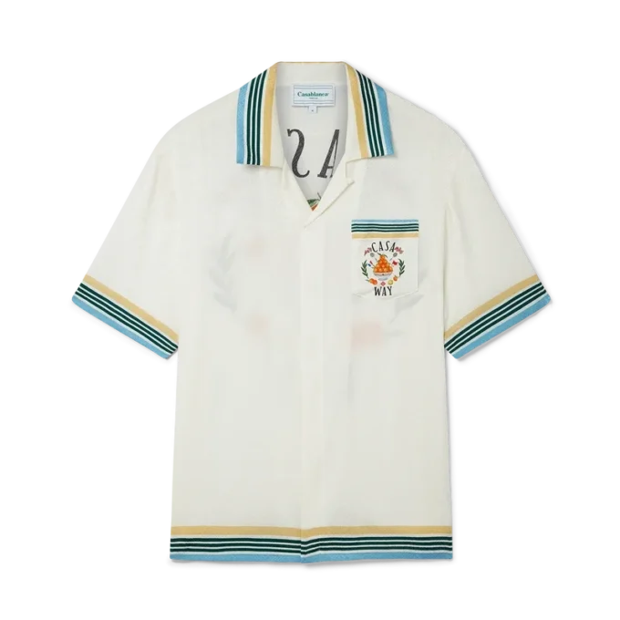 Casa Way kortärmad silkesskjorta