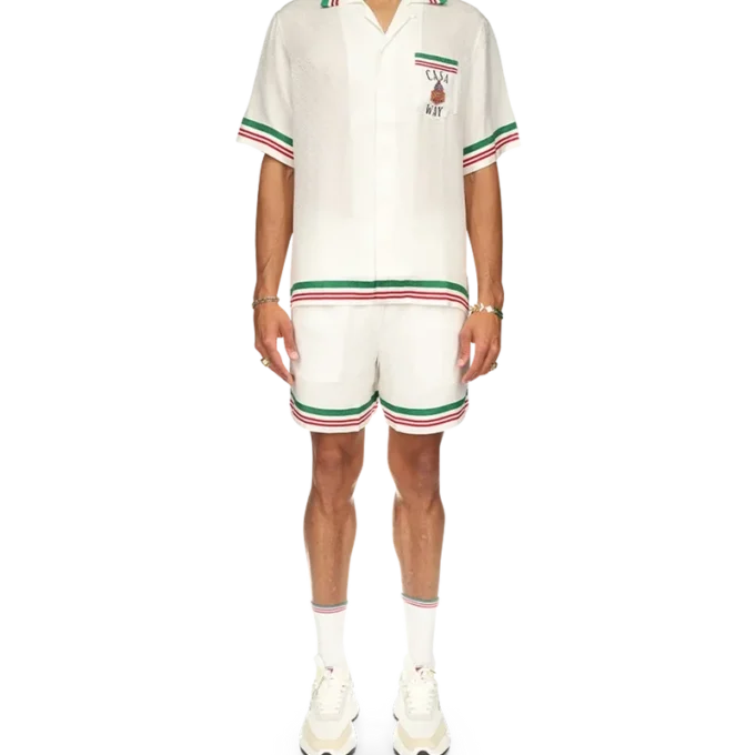 Casa Way-skjorta i siden med stickad krage