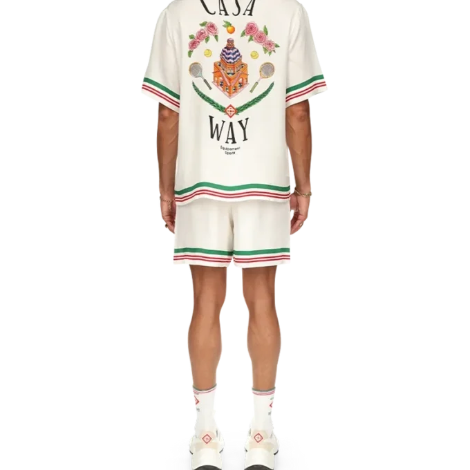 Casa Way-skjorta i siden med stickad krage