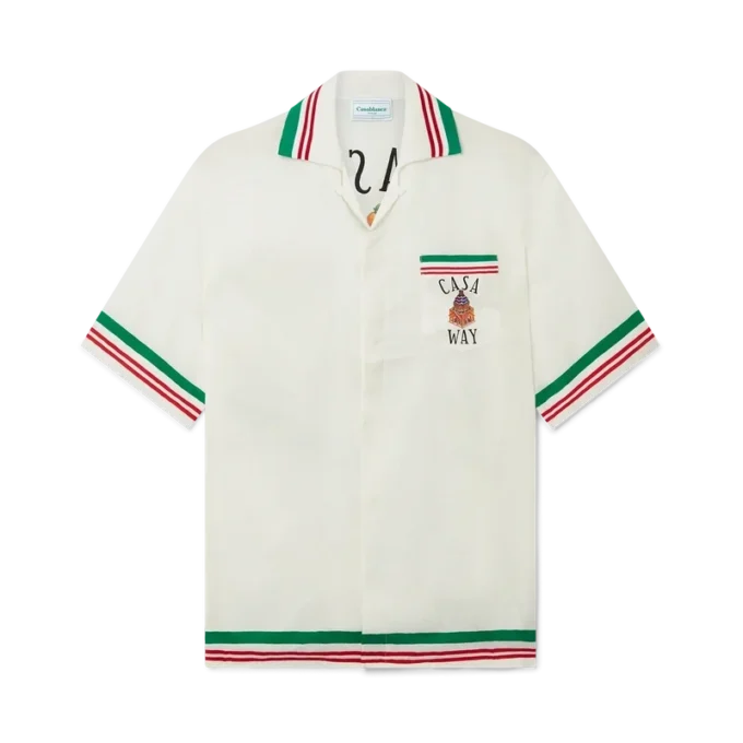 Casa Way-skjorta i siden med stickad krage