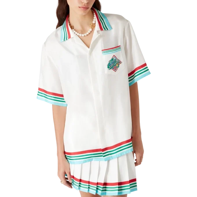 Casa Way World Series kortärmad silkesskjorta