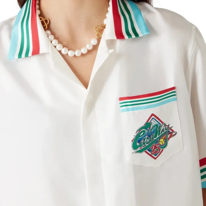 Casa Way World Series kortärmad silkesskjorta