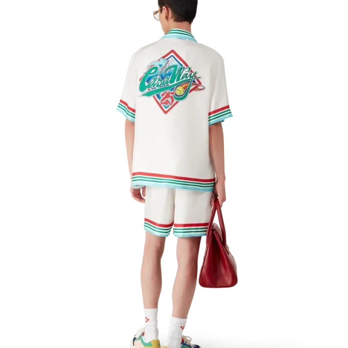 Casa Way World Series kortärmad silkesskjorta