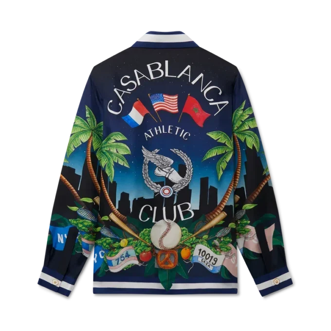 Casablanca Athletic Club silkesskjorta