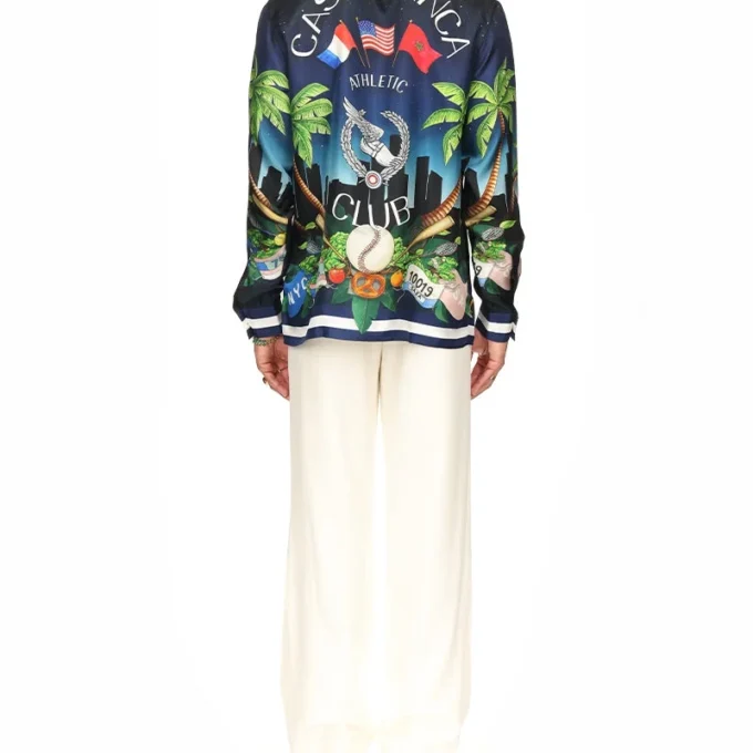 Casablanca Athletic Club silkesskjorta