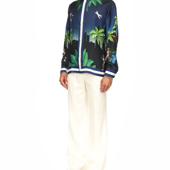 Casablanca Athletic Club silkesskjorta