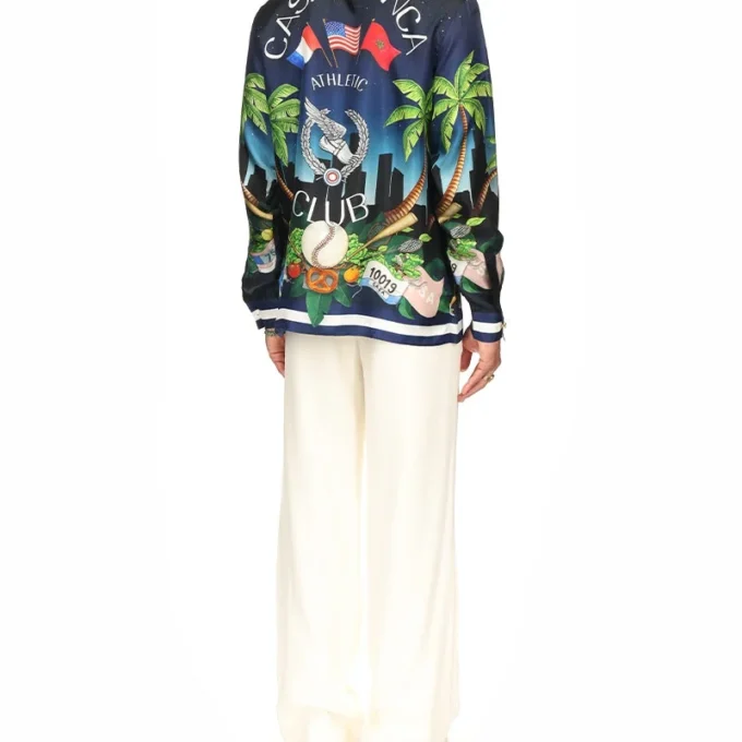 Casablanca Athletic Club silkesskjorta