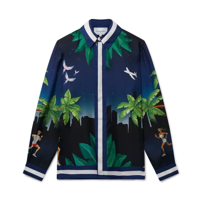 Casablanca Athletic Club silkesskjorta