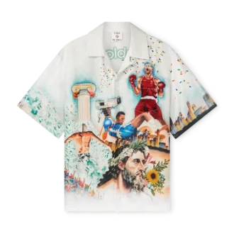 Celebration Du Sport kortärmad silkesskjorta