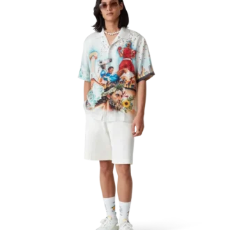 Celebration Du Sport kortärmad silkesskjorta