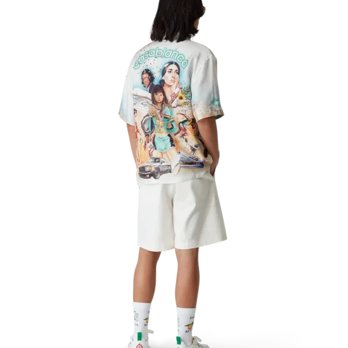 Celebration Du Sport kortärmad silkesskjorta