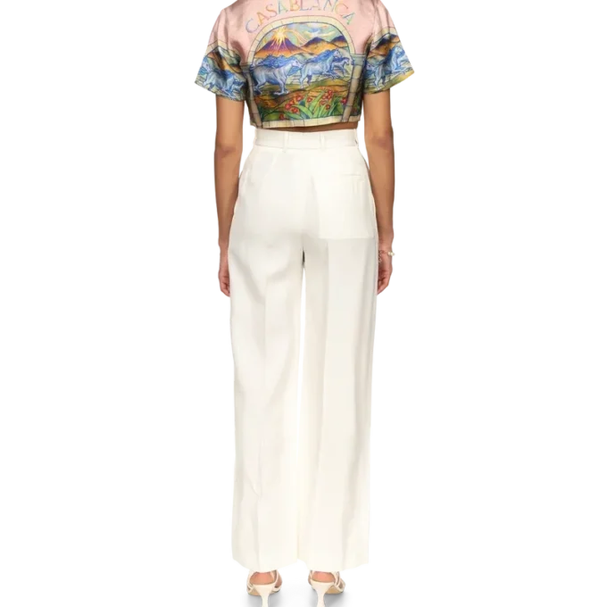 Chevaux Sauvages kort silkeskjorta