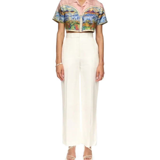 Chevaux Sauvages kort silkeskjorta