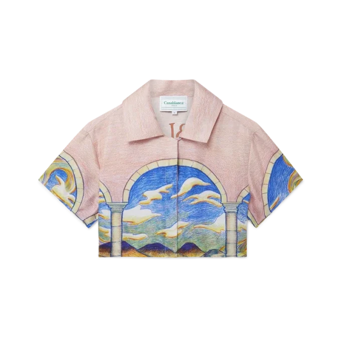 Chevaux Sauvages kort silkeskjorta