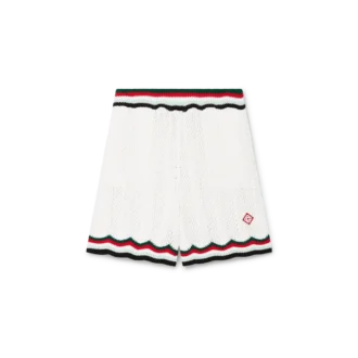 Chevron-shorts i bomull