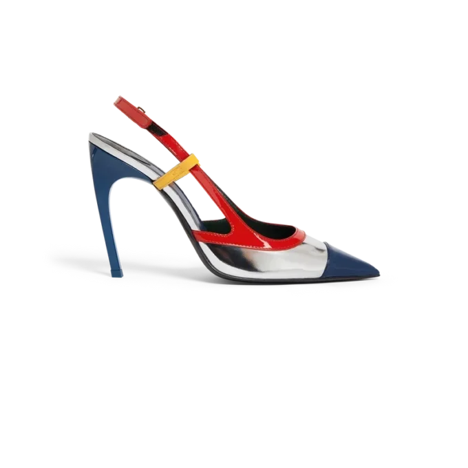 Chrome Arch Slingback Pump Chrome Arch Slingback Pump
