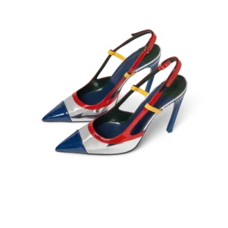 Chrome Arch Slingback Pump