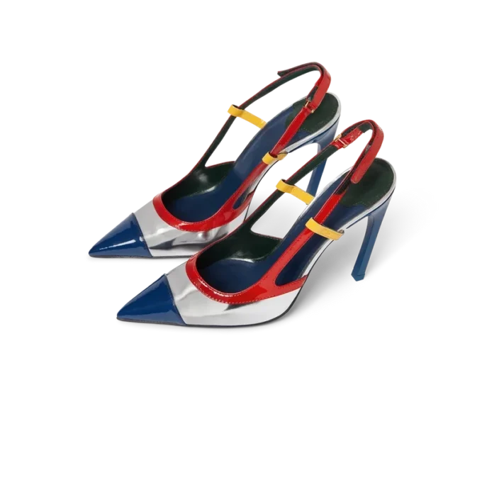 Chrome Arch Slingback Pump Chrome Arch Slingback Pump