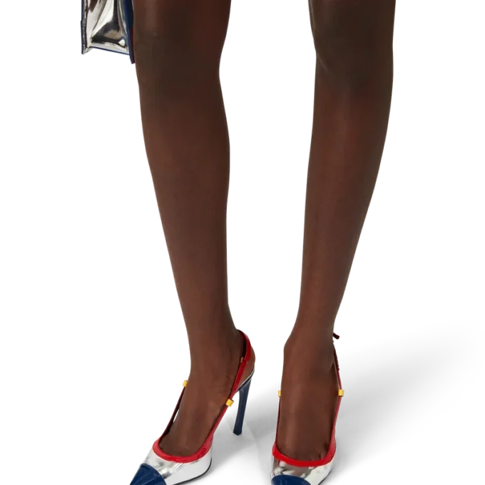 Chrome Arch Slingback Pump Chrome Arch Slingback Pump