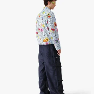 Collage D’icones Graphiques Repeat Zip-Up Jacket