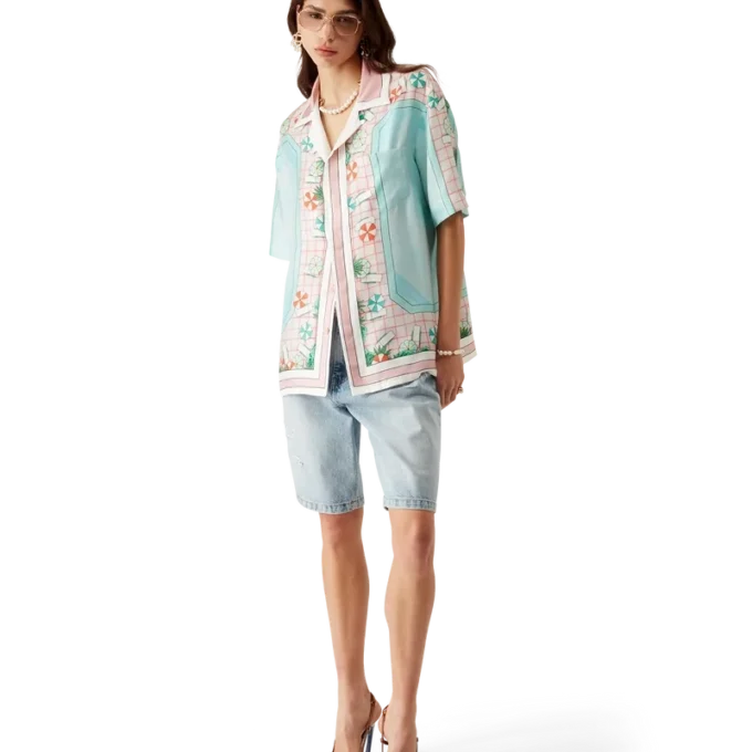 Copacabana kortärmad silkesskjorta