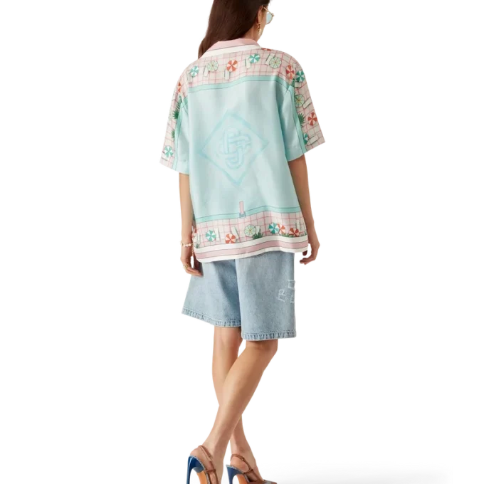 Copacabana kortärmad silkesskjorta