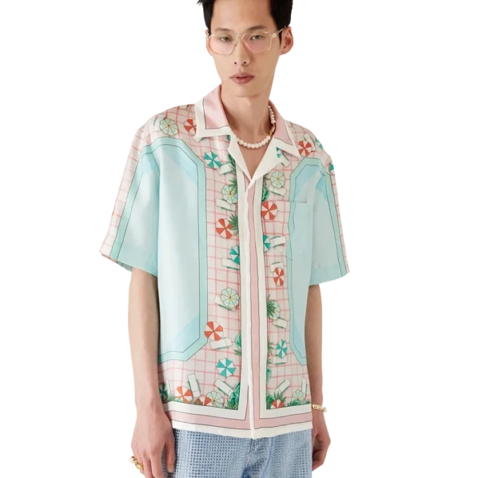 Copacabana kortärmad silkesskjorta