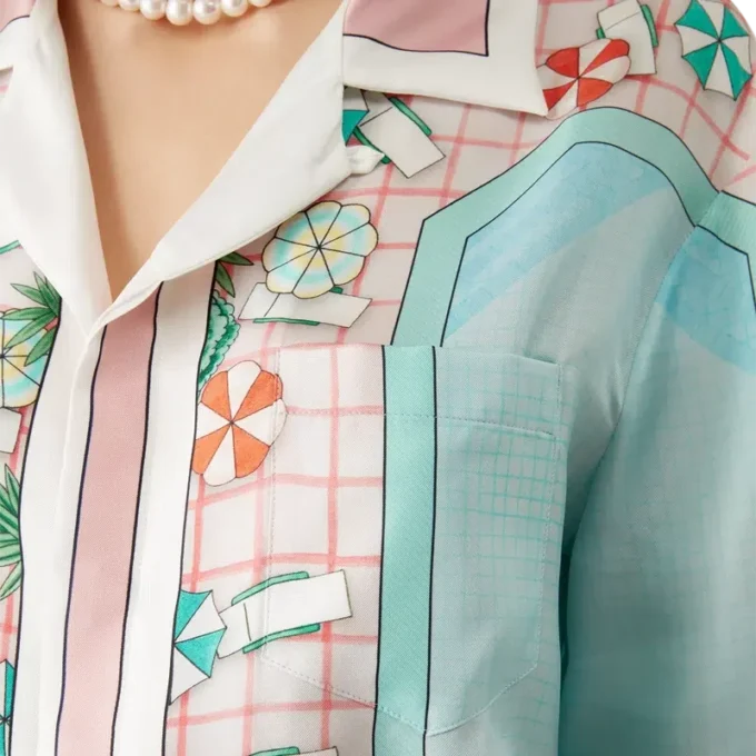 Copacabana kortärmad silkesskjorta