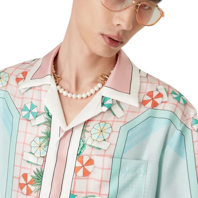 Copacabana kortärmad silkesskjorta