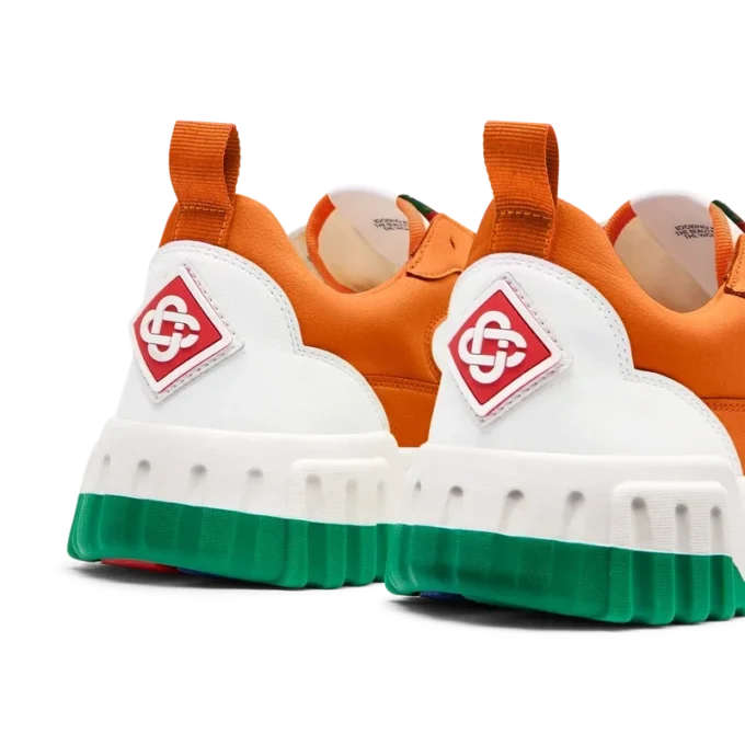 Court orange & vit sneaker för dam