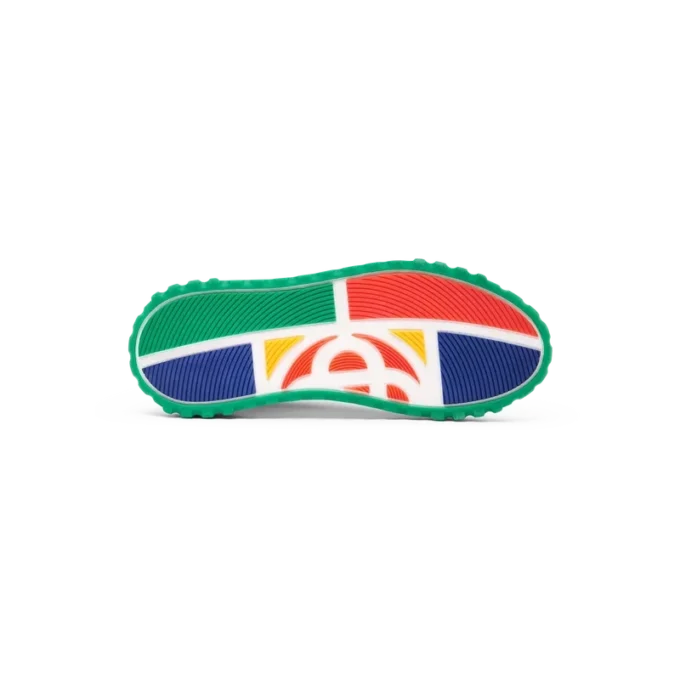 Court orange & vit sneaker för dam