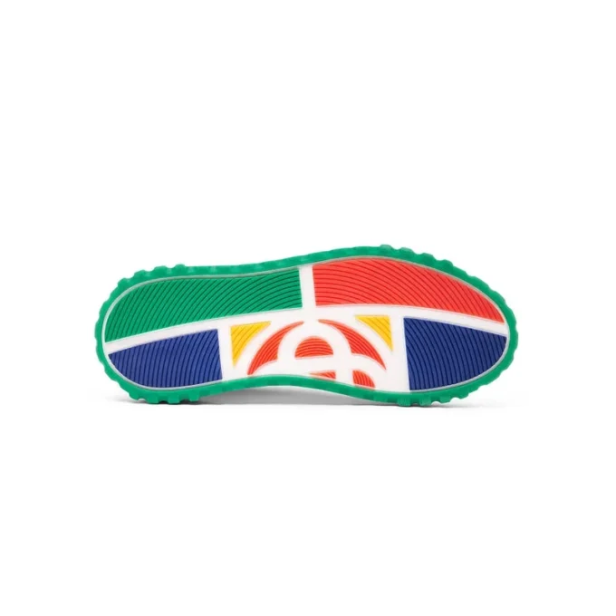 Court orange-vita sneakers för herr