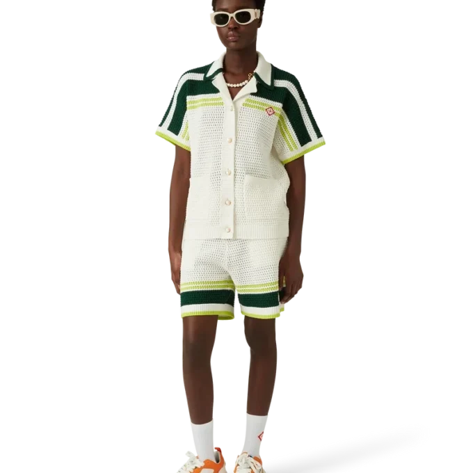 Court orange-vita sneakers för herr