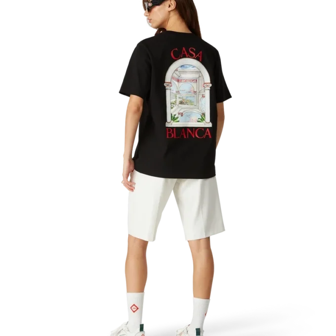 Court vita och flerfärgade sneakers för dam