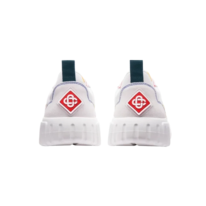 Court vita och flerfärgade sneakers för dam