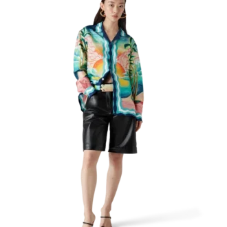 Danse De La Mer långärmad silkesskjorta