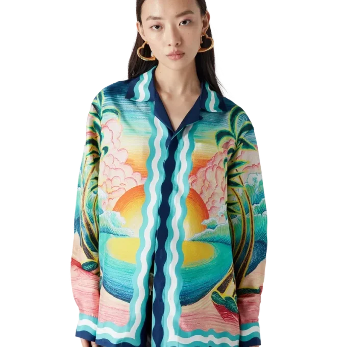 Danse De La Mer långärmad silkesskjorta Danse De La Mer långärmad silkesskjorta