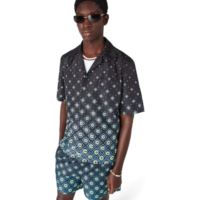 Degrade Black Monogram kortärmad badkläder