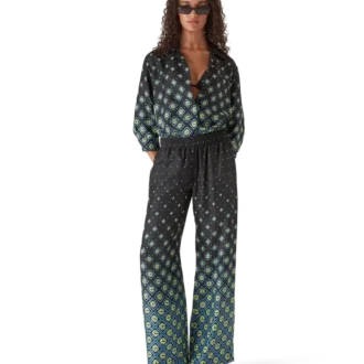 Degrade Monogram långärmad silkesskjorta