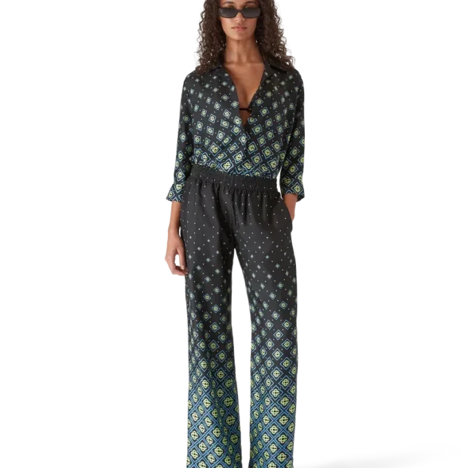 Degrade Monogram-silkesbyxor