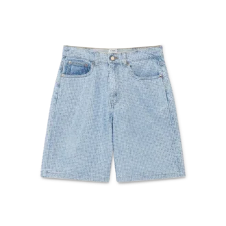 Denim Shorts med kristallprydnader