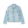 Denimjacka med broderat motiv Denimjacka med broderat motiv