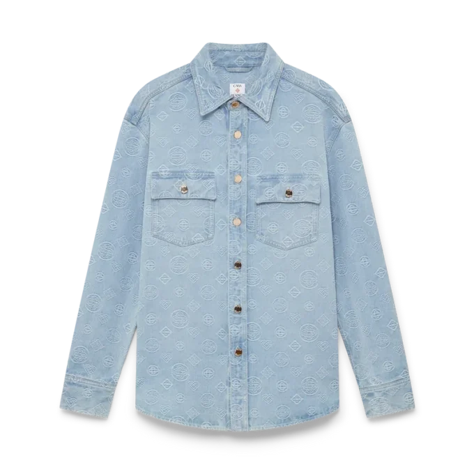 Denimskjorta med monogram