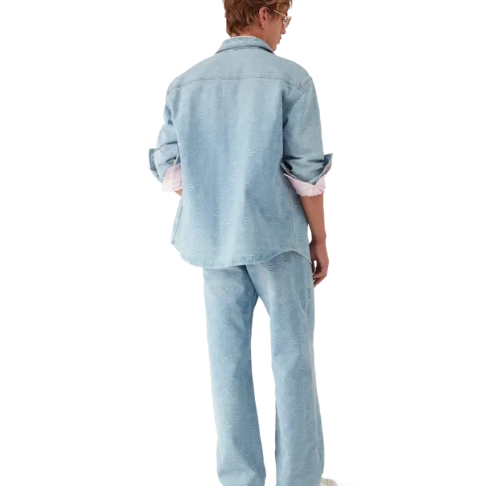 Denimskjorta med monogram