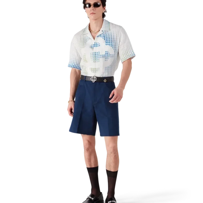 Dots kortärmad linneskjorta Dots kortärmad linneskjorta