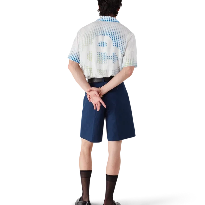 Dots kortärmad linneskjorta Dots kortärmad linneskjorta