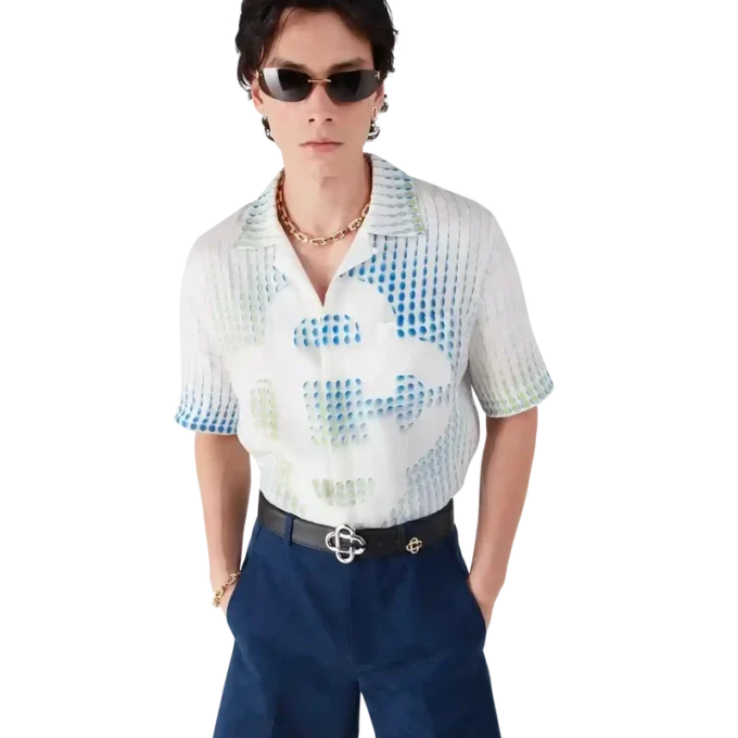 Dots kortärmad linneskjorta Dots kortärmad linneskjorta