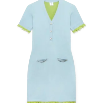 Dubbelsidig miniklänning i merinoull